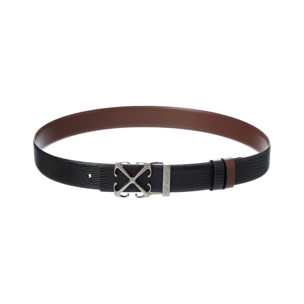 Off-White™ Reversible Leather Belt, Black